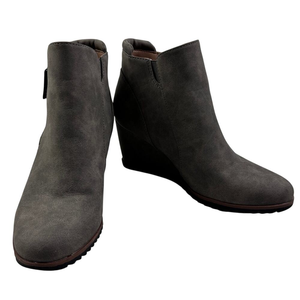 Soul Naturalizer Haley Gray Chic Timeless Comfort Wedge Bootie Women's Size 6.5